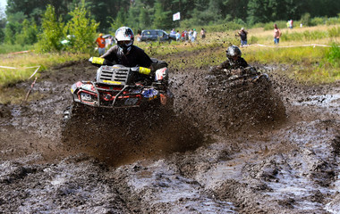 Off-road racing on ATV