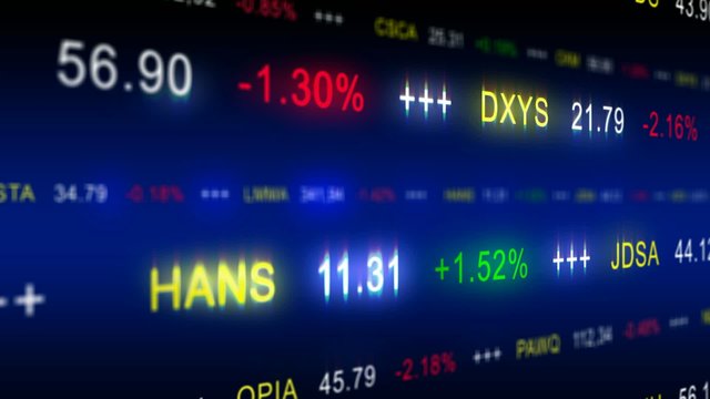 stock market ticker