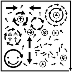 beautiful popular arrow sign symbol icon set circle internet web