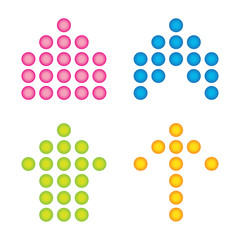 beautiful popular arrow sign symbol icon set circle internet web