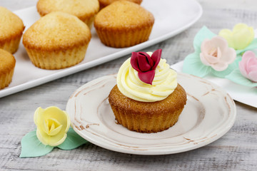 Beautiful rose cupcake