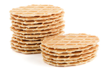 Pile of sweet waffles