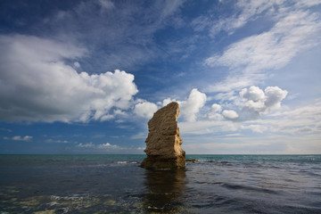 Sea stack in Dorset, UK.