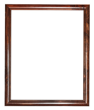 vintage dark brown wooden picture frame