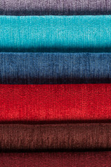 Multi color fabric texture samples