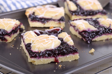 Sliced Blueberry Bars