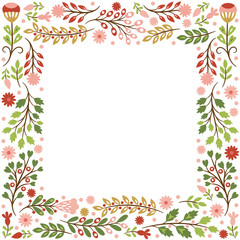 floral frame with place for your text