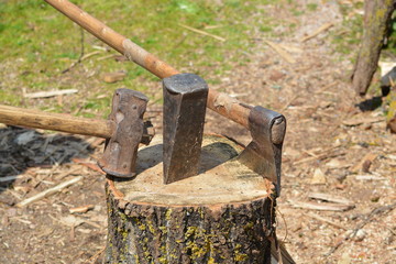 herramientas para cortar madera