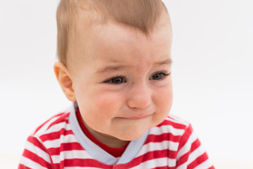 beautiful baby boy crying