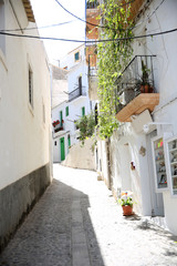 Fototapeta premium View of typical of Ibiza old quarter