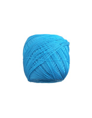 color yarn ball on white background