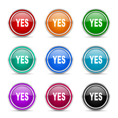 yes  icon vector set