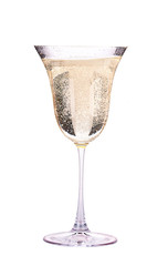 glass of champagne isolated