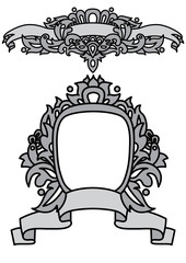 vintage frame and decorative elements