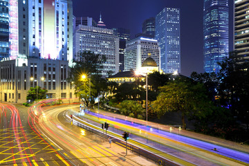Fototapeta na wymiar Traffic in Hong Kong city