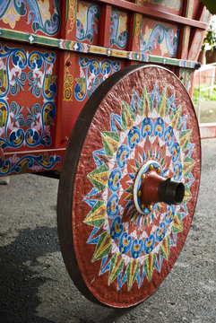 Costa Rica - Typical Decorated And Painted Ox Cart
