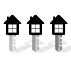 key with house on it vector