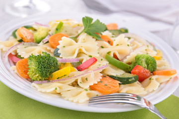 pasta and vegetables
