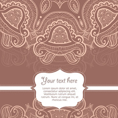 Invitation card with lace ornament