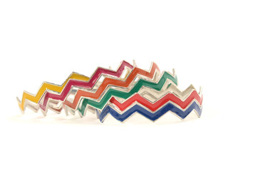 Close up on many colorful bracelets,fashionable