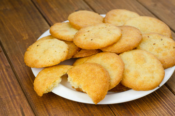 Shortbread cookies with parmesan