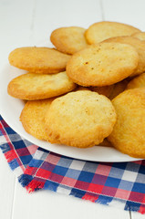 Shortbread cookies with parmesan