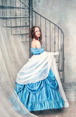 Beautiful woman in medieval dress
