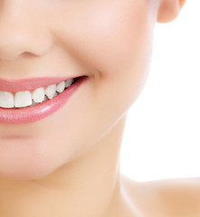 Obraz premium Cheerful female with fresh clear skin