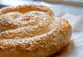 bread with sesame seeds