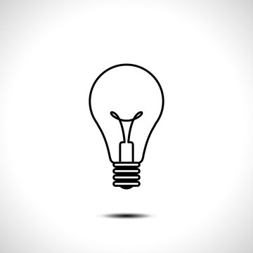 Light bulb vector icon