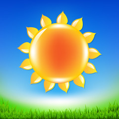 Summer Sale Banner With Sun