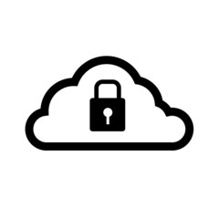 Lock cloud icon