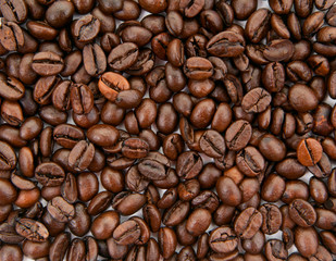 Coffee beans background