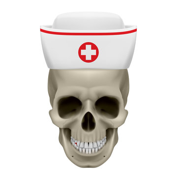 Skull In Nurse Cap