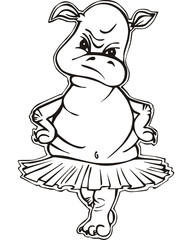 Dancing hippopotamus girl