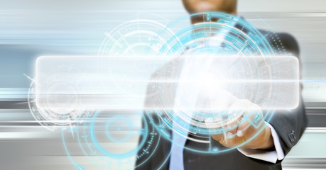 Businessman tech concept