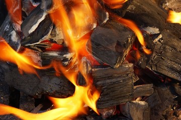 Burning Coal Bright Flame BBQ, XXXL