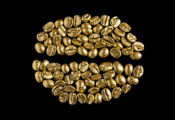Golden cafe - coffee beans
