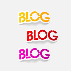 realistic design element: BLOG