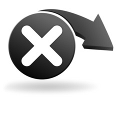 Obraz premium annuler sur symbole noir