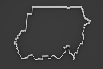 Map of Sudan.