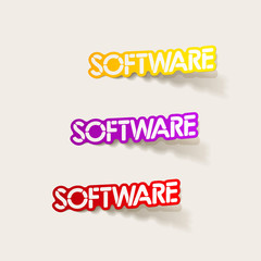 realistic design element: software