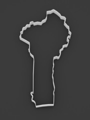 Map of Benin.