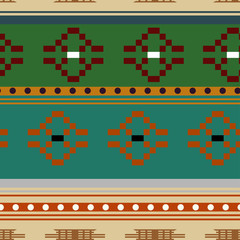 Seamless texture with rhombic tribal elements