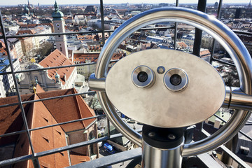 Fototapeta na wymiar coin operated binoculars