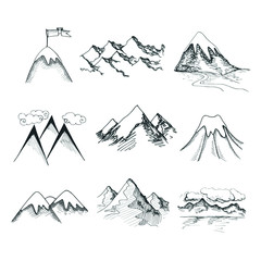 Mountain top icons