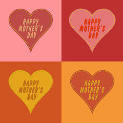 Happy mother's day heart patch style