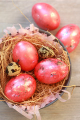 Easter eggs pink