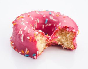 glazed donuts with colored sugar granules