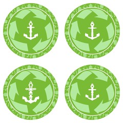 Ancre en 4 panneaux de recyclage